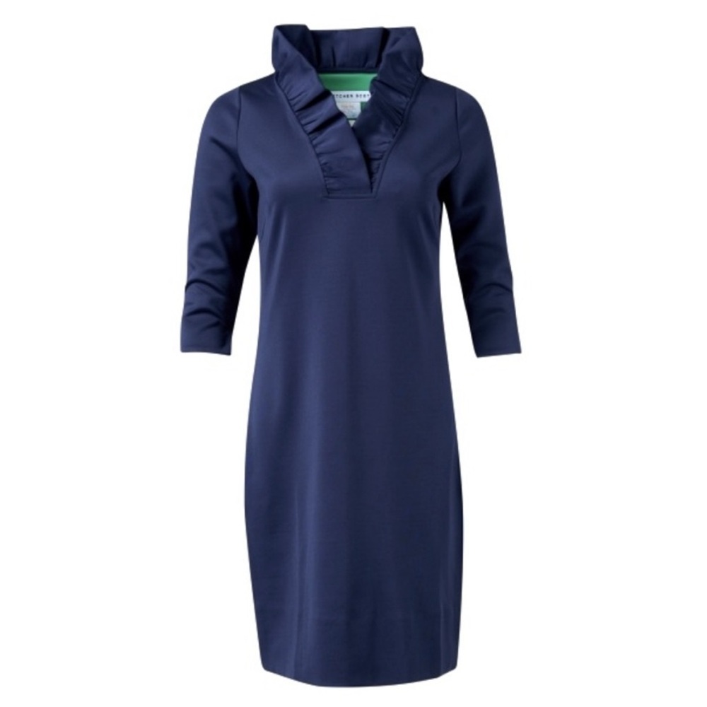 Gretchen Scott Designs Deep Blue Long Sleeve Dress